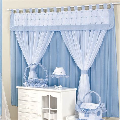 cortina para quarto de bebe azul marinho com branco|Cortina Quarto de Bebê .